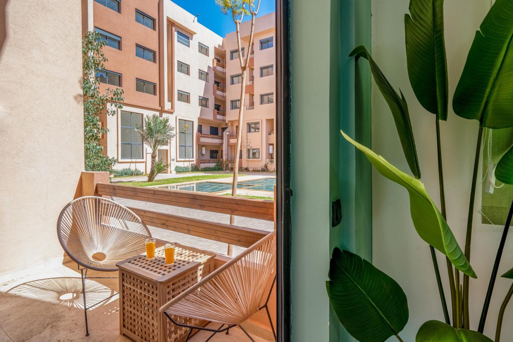 Duplex 5 A Marrakech Luxe, Vue Piscine Apartment