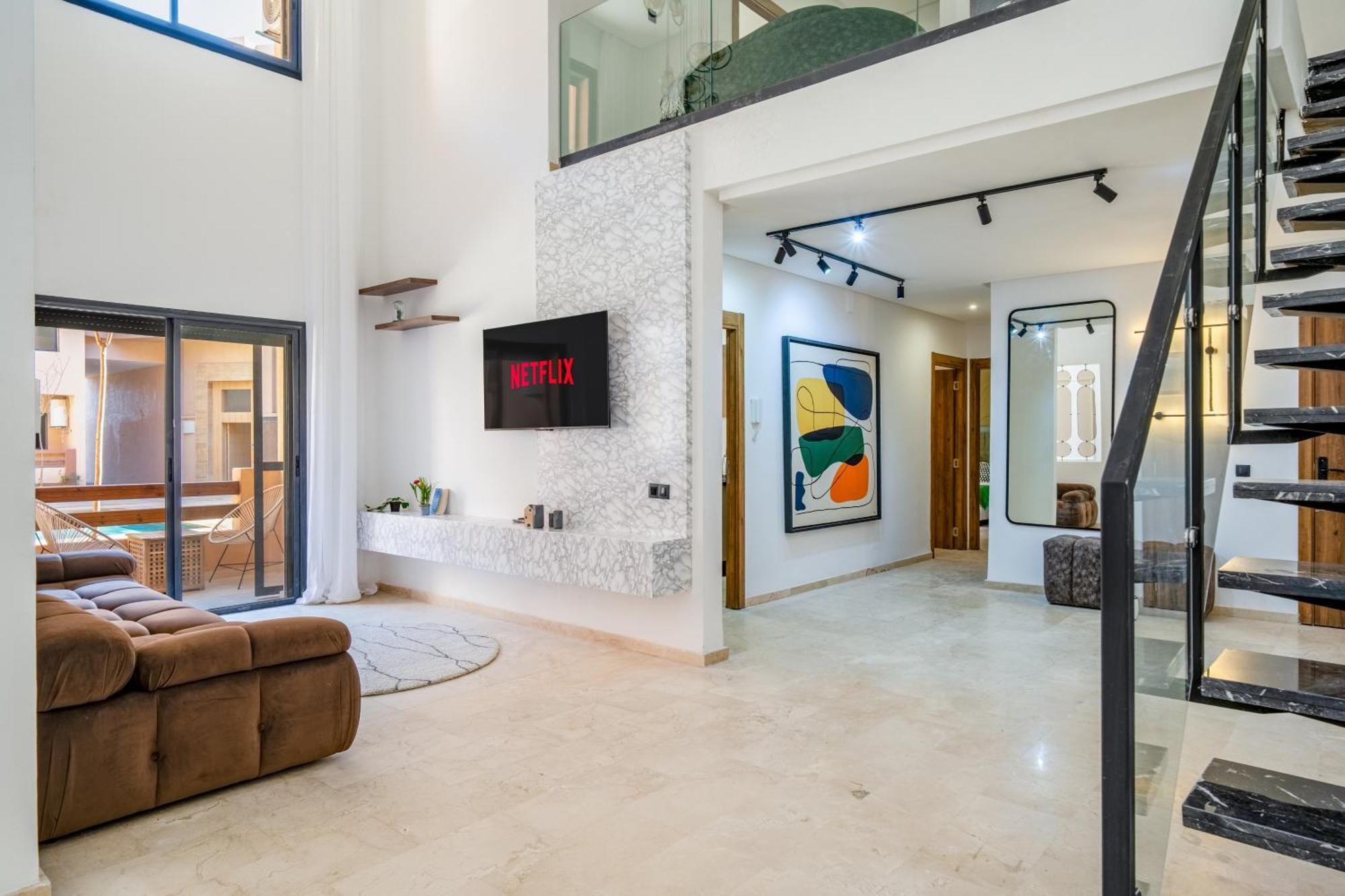 Duplex 5 A Marrakech Luxe, Vue Piscine Apartment *